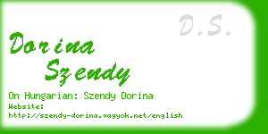 dorina szendy business card